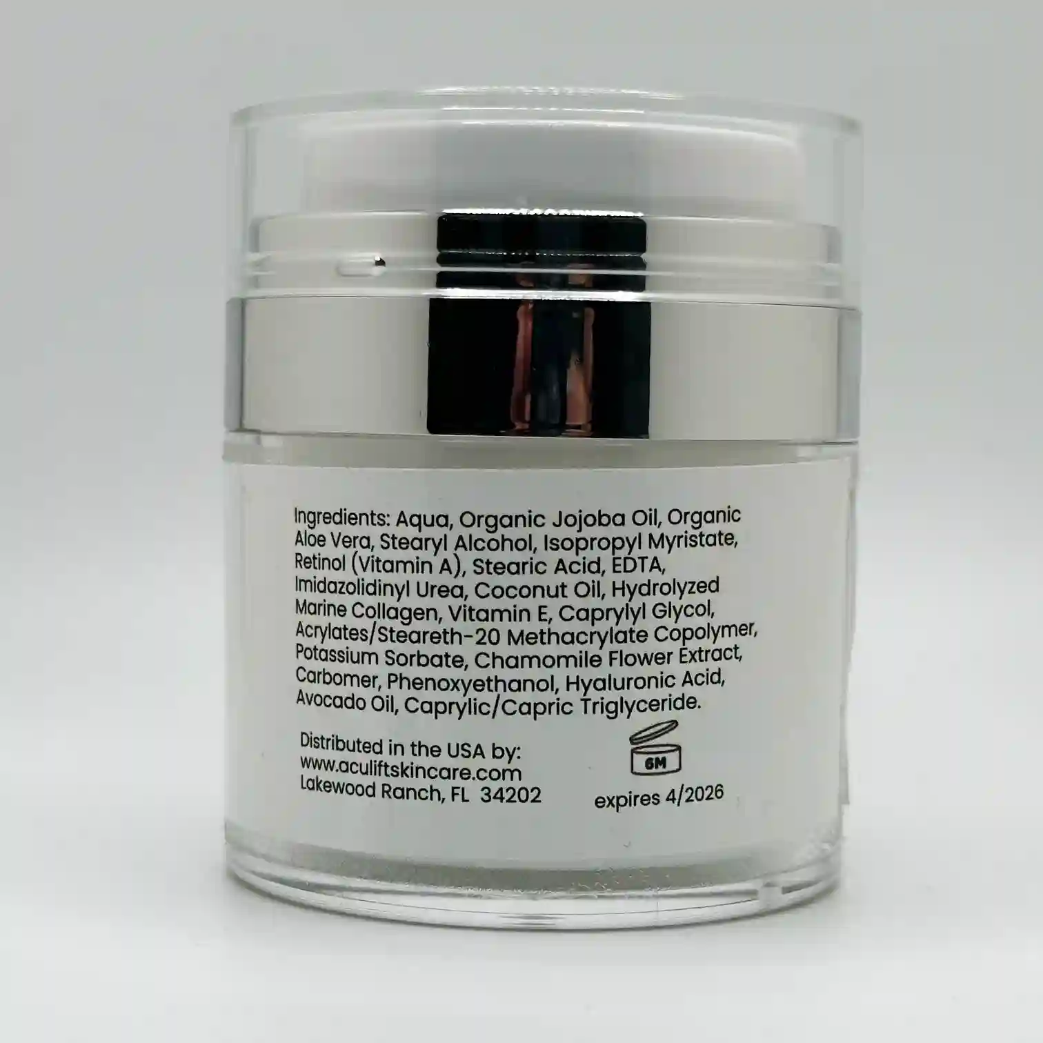 AcuLift Firming Cream Ingredients List
